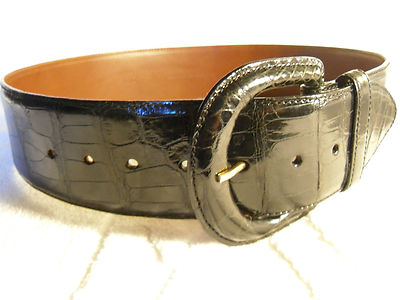 Ralph Lauren alligator waist belt 32 M WIDE (women) ITALY | eBay display picture 2