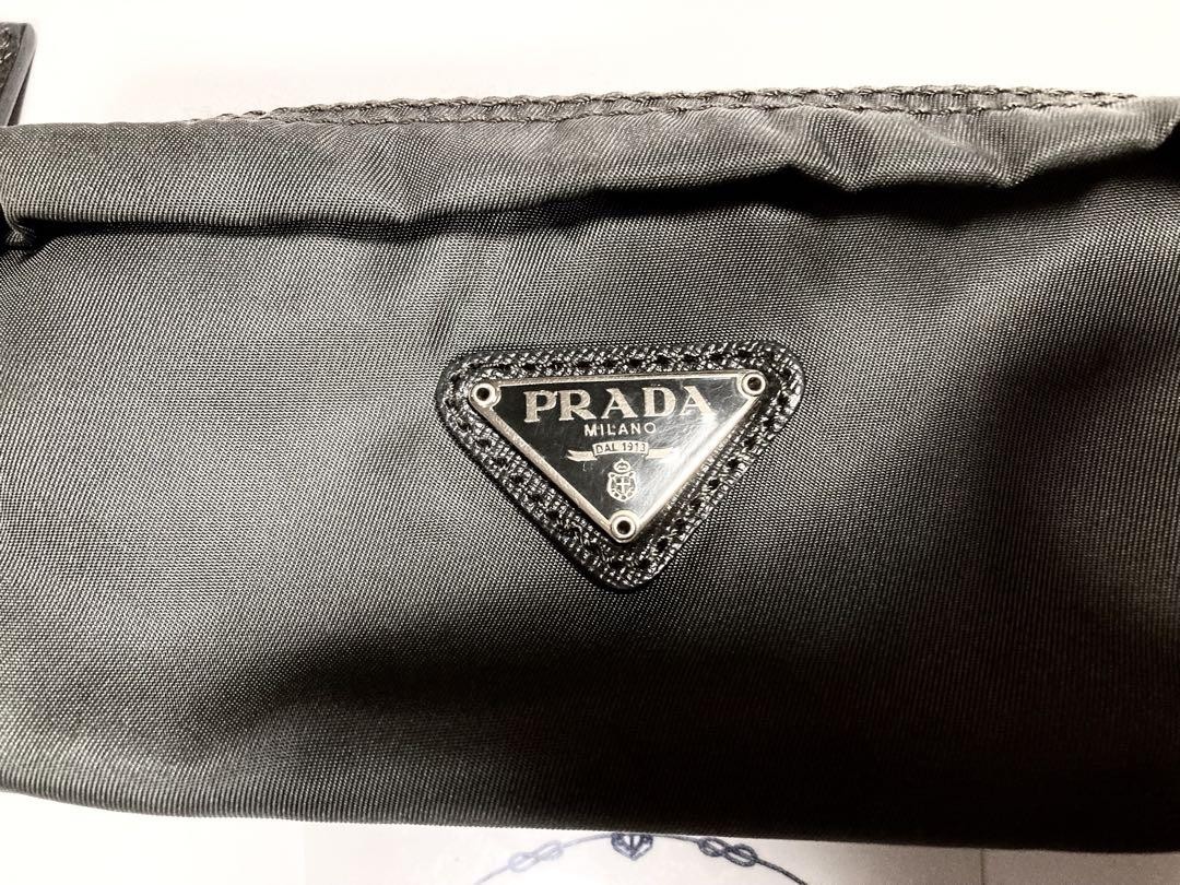 Prada Nylon Multi-Pouch Gray Authentic Small Cosm… - image 2