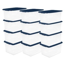 Sterilite 64 Quart Latching Plastic Storage C...
