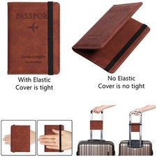 PU Leather Travel Passport ID Wallet Holder Cover RFID Blocking Card Case Cover
