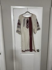 Ukrainian embroidered black pink boho style - folk ethnic vyshyvanka over size