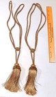 Used Pair of Decorative Gold-colored, Roped Curtain Tiebacks with Tassels — photo 3