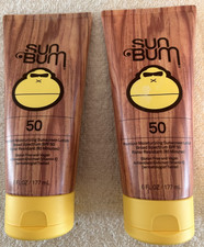 TWO Sun Bum SPF 50 Premium Moisturizing Sunscreen Lotion 6 Oz, /28 exp