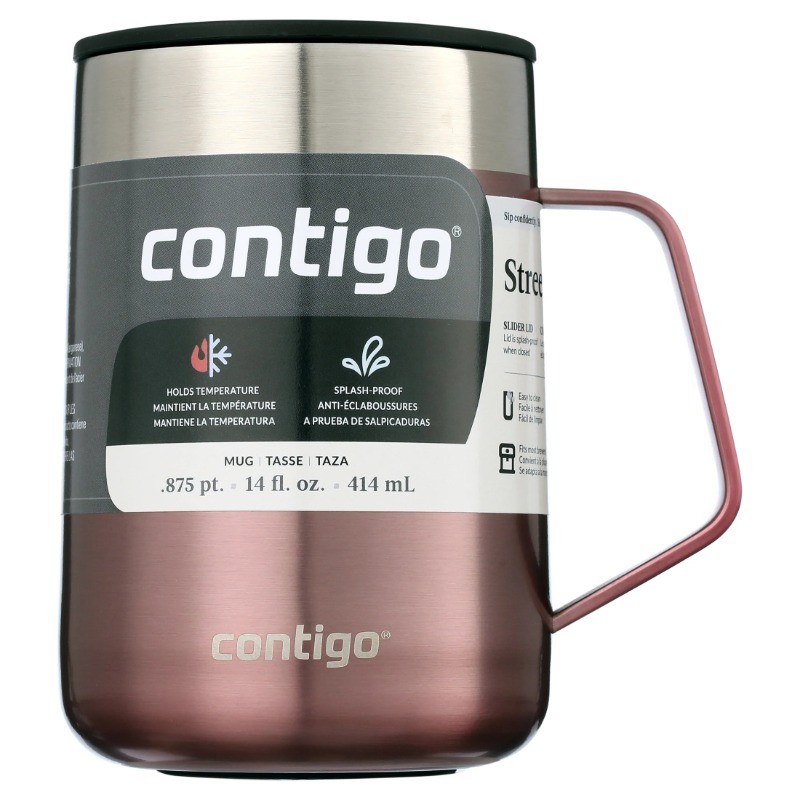 Contigo Streeterville Stainless Steel Mug with Handle, 14oz., Pineberry