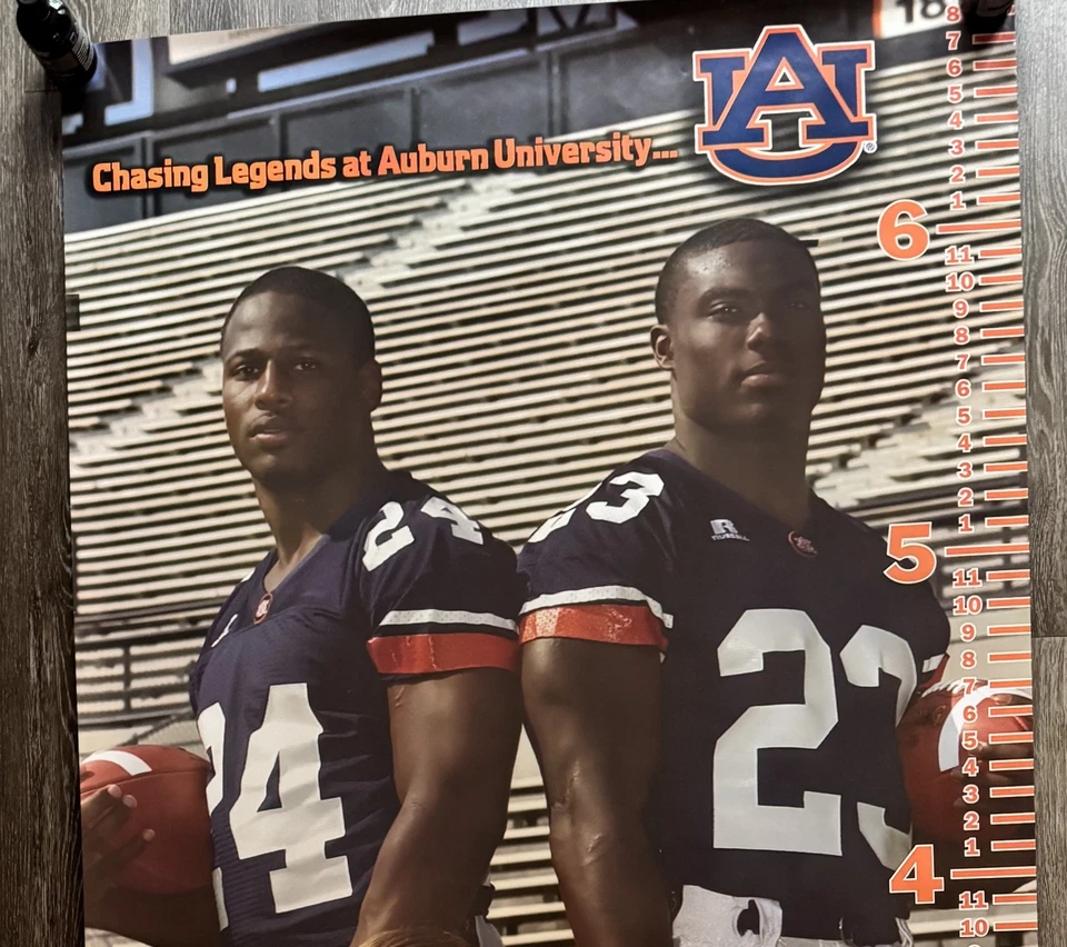 Póster De Colección Auburn University Tigers Fútbol Cadillac Williams Ronnie Brown Foto 3 de 4
