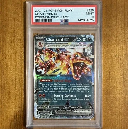 PSA 9 | Charizard ex 125/108 Prize Pack Series 5, Stamped, Obsidian Flames Promo