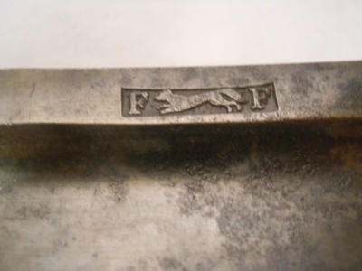 Vintage 9'' Drawknife Carpenter Woodworking Old Tool  F fox F makers mark