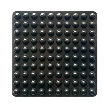 100 Adhesive Bumper Pads for Drawers, Furniture, Glass Tops, Black