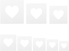 Lightweight Heart Stencil Set - 8-Piece Templates for All Artistic Surfaces