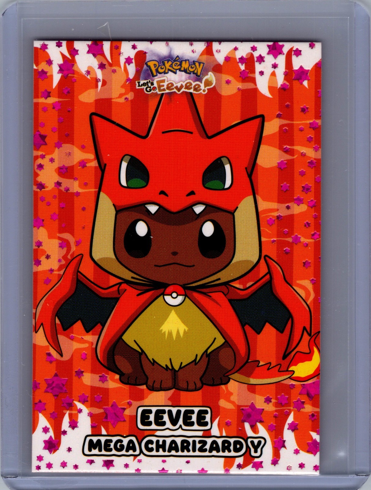 Eevee Jolteon Poncho - Gold Box Hit Holo - Lets Go Eveee Database Pokémon Card- 