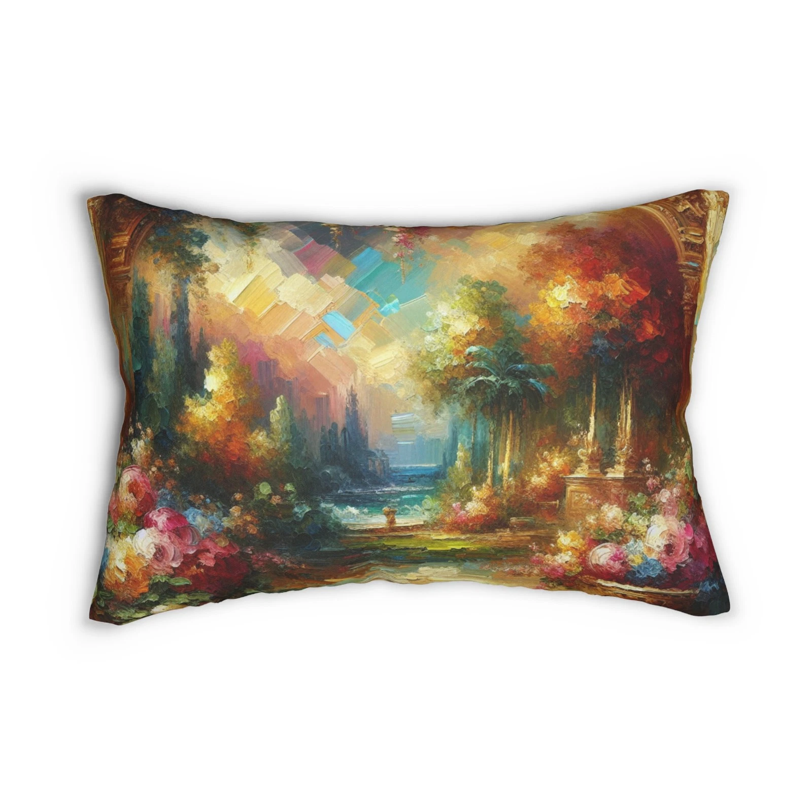 Landscape Lumbar Pillow, Boho Home Decor, Colorful Throw Pillow, Cozy
Opens in a new window or tab