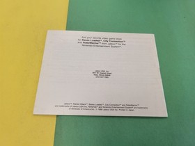 Racket Attack Tennis NES Nintendo Original Instruction Manual Book Only OEM