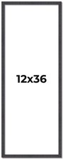 12x36 Rustic Brown Real Wood Picture Frame Width 0.75 inches  Interior Frame De