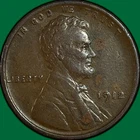 1912 Lincoln Wheat Cent Extremely Fine XF Coin, Corrosion Spot #35070