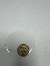 Vintage Unmarked Round Glass Pocket Watch Crystal 36.52mm 16 3/16 12 3/8 8 Clear