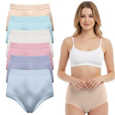 3-6 Pack Womens Briefs Ladies Underwear 100% Cotton Comfort Knickers Size 8-26