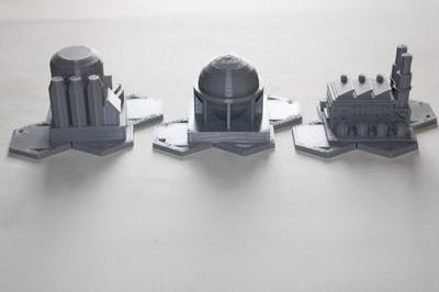 Gebäude für Battletech-Industrie Set Set als 3D Druck-Maßstab ca.1:300