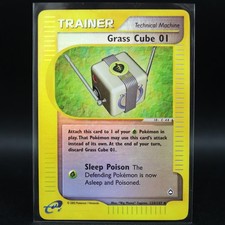 Grass Cube 124/147 Reverse Holo Uncommon Aquapolis Pokemon Lightly Played