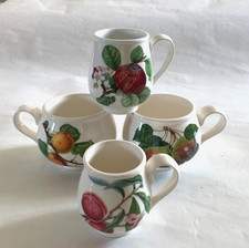 Portmeirion Pomona Cup Mug x 4 Job Lot Bundle 3 Sizes Espresso Demitasse VGC