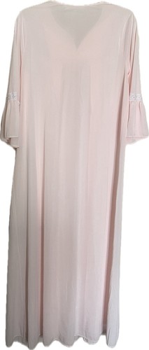 Vintage Women’s Pink Shadowline Maxi Nylon Nightgown Gown Lingerie Size M - Bild 11 von 11