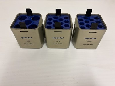 Eppendorf 5810/R Centrifuge Buckets For Rotor A-4-81 Set of 3 780g W/ Inserts