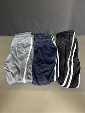 Real Essentials 3 Pack: Boy's Mesh Jogger Sweatpants - Youth Kids Baseball Footb