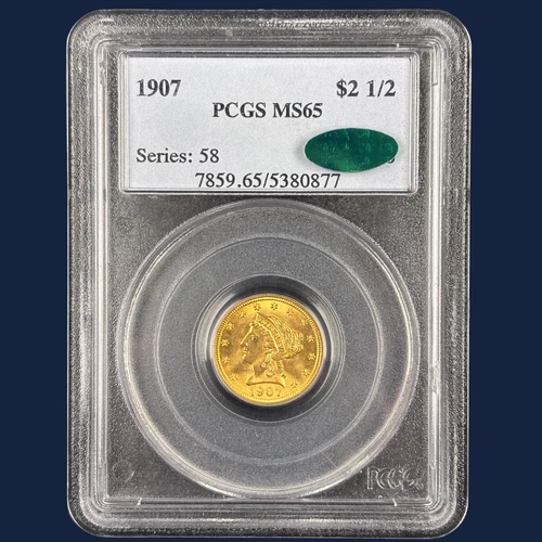 Photo of a 1907-P Liberty Quarter Eagle from an eBay listing that sold on Jul 16, 2026
