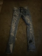 Distressed Ripped Skinny Blue Denim Jeans Cotton 5 legacy edition Jordan craig