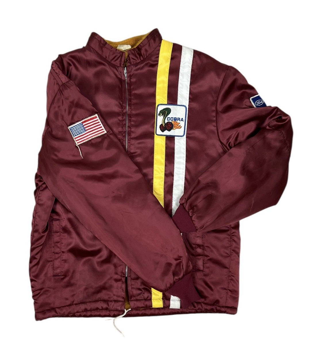 70s/FORD COBRA/RACING JACKET/ブルゾン/L/ナイロン/BLK