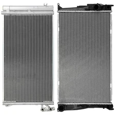 Replacement Aluminum Radiator & AC Condenser Cooling Kit For 2009-2011 BMW 335d