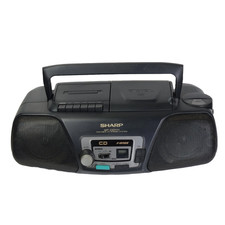 Sharp QT-CD111 Portable CD Stereo System Boombox Cassette AM/FM Vintage