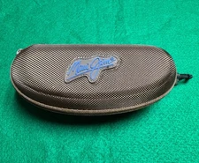 Maui Jim Brown Hard Sunglasses Case With Zipper & Clip-On Carabiner