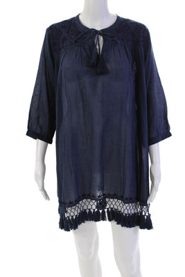 Roller Rabbit Womens Lucknow Serafina Tunic - Navy Size M