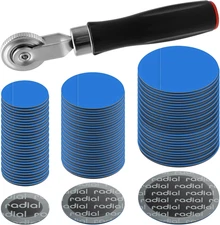 91PCS Tire Repair Kit,Tire Patches Puncture Repair Kit with Tire Patch Roller,Ro