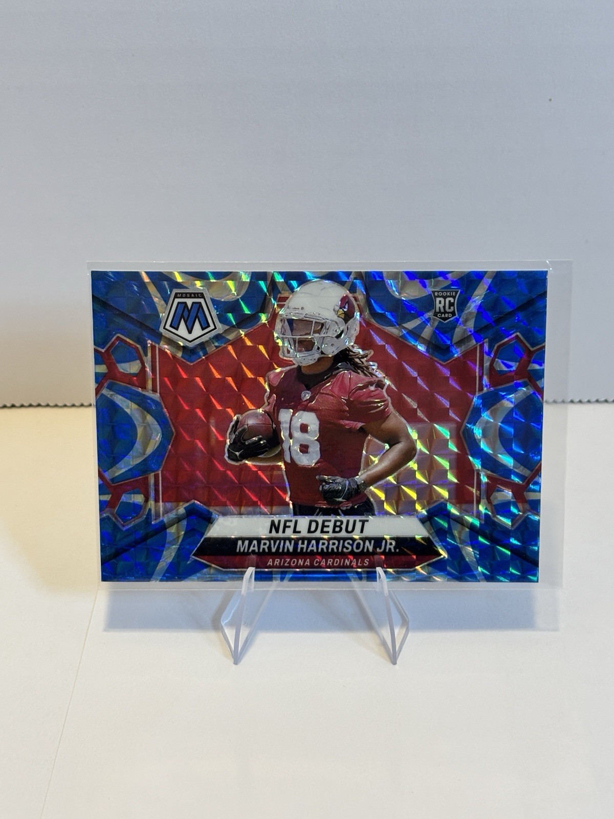 2024 Mosaic - NFL Debut Marvin Harrison Jr. Reactive Blue Mosaic Prizm (RC)