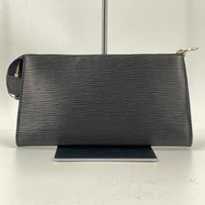LOUIS VUITTON Epi Noir Black Leather Pochette Accessories Zip Pouch M52942