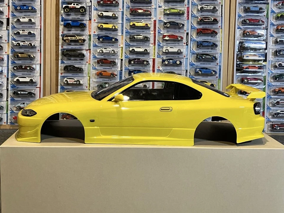 Tamiya RC Nissan Silvia S15 Painted Spare Body Yellow RC Car Body Only - Image 4 of 4