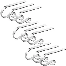 9 Pcs Christmas Stocking Holders Metal Mantel Stocking Hangers Adjustable Han...