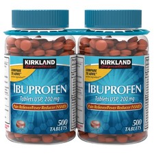 Ibuprofen 200 mg Tablets - Pain Reliever  Fever Reducer, 1000 Count 2 Bottles 