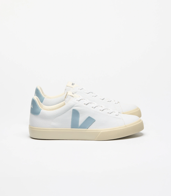 Veja Campo Canvas Sneaker in White/Steel Blue sz 37EU/6US New in