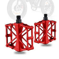 Red Pedals Compatible with Ridstar Q20, Bicycle Pedals for Electric Bike, Alu...