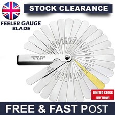 Feeler Gauge 32 Blade Dual Marked Metric Imperial Feeler Gage Brass Blade