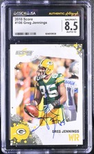 Greg Jennings Signed 2010 Score Card #106 Green Bay Packers SGC 8.5 JSA 10 Auto