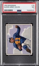 1950 BOWMAN #16 GLENN ARMY DAVIS PSA 7