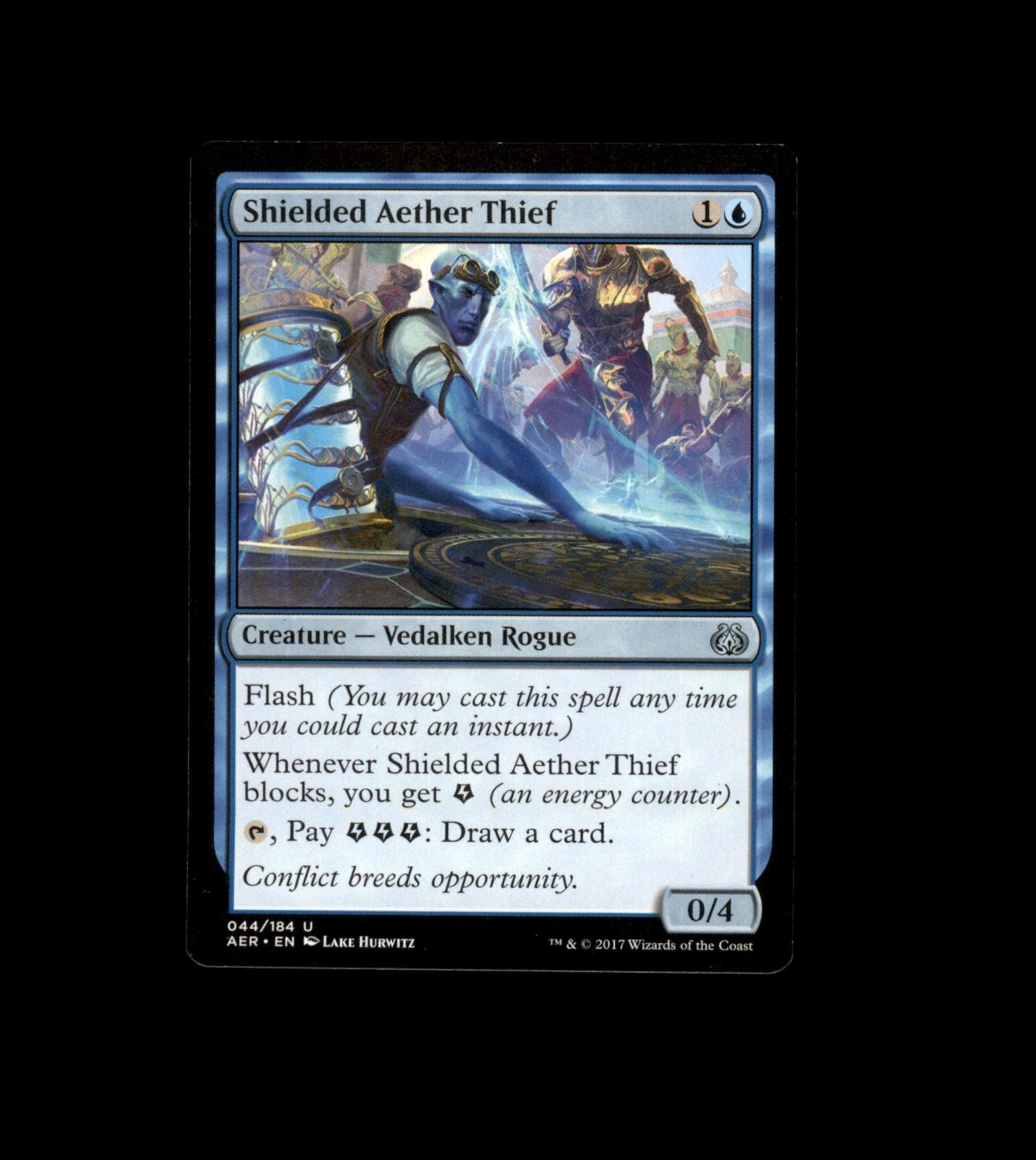 Shielded Aether Thief 44 Uncommon Aether Revolt Magic: The Gathering LP