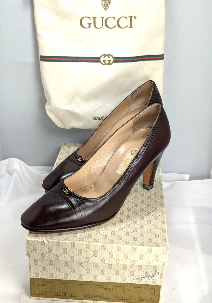 Gucci Brown Vintage Shoes for Women for sale | eBay Gucci Brown Vintage Shoes for Women for sale | eBay