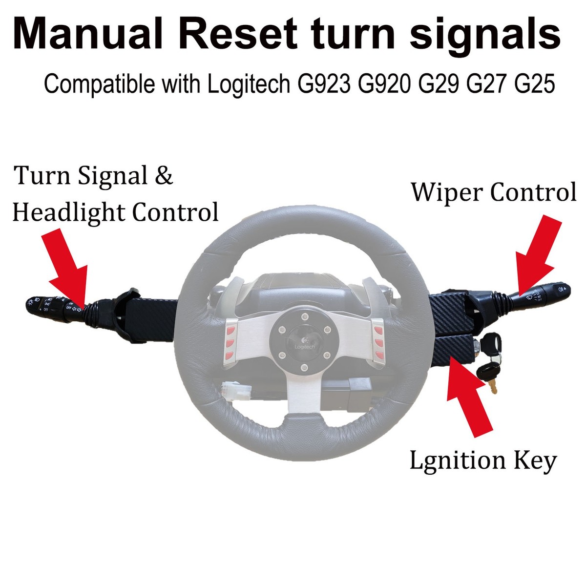 Simulator Steering Wheel Turn Signal Wiper For Logitech G27 G29 - Foto 5