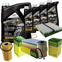 Mann Inspektionspaket 9L Mannol Longlife 504/507 5W-30 FüR Opel Movano B Bus