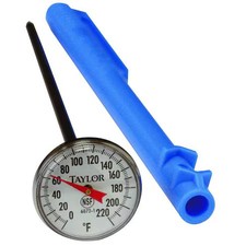 Taylor 6072N 6" Analog Mechanical Food Service Thermometer With 0 To 220 F 