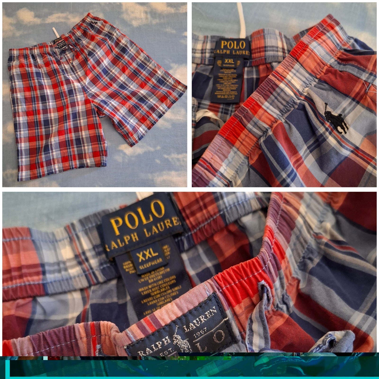 POLO RALPH LAUREN man boxer shorts size 2XL dress XL approx Made in China New! RARE
